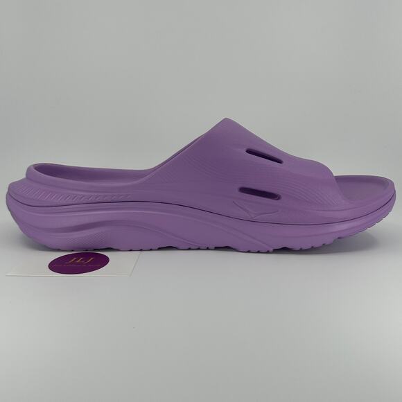 Hoka One One Men\'s Ora Recovery Slide 3 Slip On Sandals Violet Bloom Size 14 main image 2